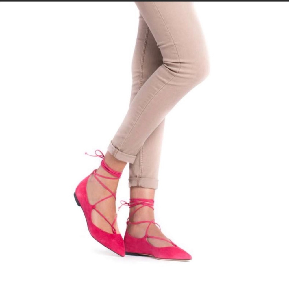 M.Gemi the Brezza in pink strings that wrap ankle